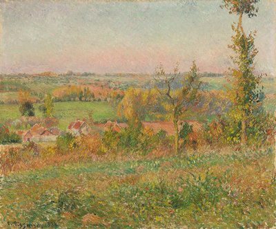 Die Hügel von Thierceville von der Landstraße aus gesehen, Umgebung von Eragny, 1884 von Camille Jacob Pissarro