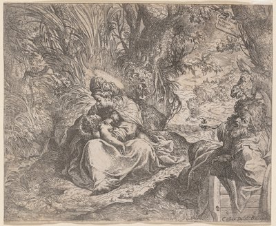 Die Rast auf der Flucht nach Ägypten, 1587-1590 von Camillo Procaccini