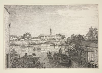 An den Schleusen von Dolo, aus der Serie Vedute (Ansichten) von Canaletto (Giovanni Antonio Canal)