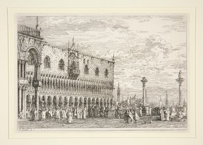 La Piera del Bando, V., aus der Serie Vedute (Ansichten) von Canaletto (Giovanni Antonio Canal)