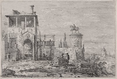Das Reiterdenkmal, aus der Serie Veduten von Canaletto (Giovanni Antonio Canal)
