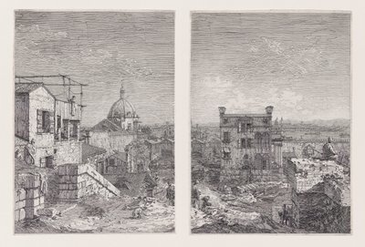 Das Haus mit der Inschrift, aus der Serie Vedute (Ansichten) von Canaletto (Giovanni Antonio Canal)