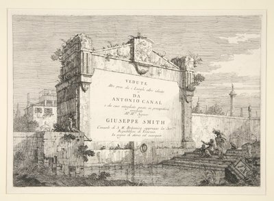 Titelblatt, aus der Serie Vedute (Ansichten) von Canaletto (Giovanni Antonio Canal)