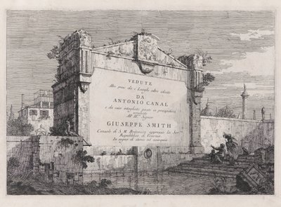 Titelblatt, aus der Serie Vedute (Ansichten) von Canaletto (Giovanni Antonio Canal)