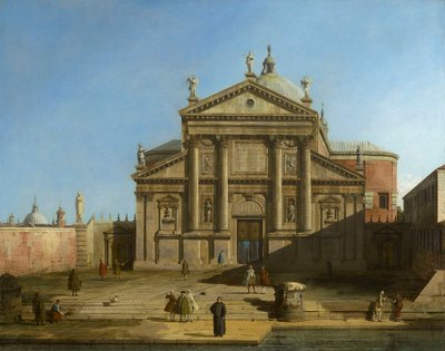 Canaletto - San Giorgio Maggiore in einer Capriccio-Kulisse um 1744 von Canaletto