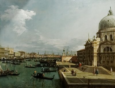 Der Eingang zum Canal Grande und die Kirche La Salute von Canaletto