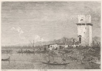 Der Turm von Malghera von Canaletto