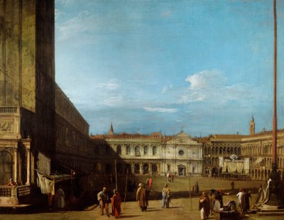 Markusplatz, Blick nach Westen zu San Geminiano von Canaletto