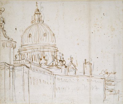 Venedig: Die Dogana di Mare und S. Maria della Salute, Mitte des 18. Jahrhunderts von Canaletto