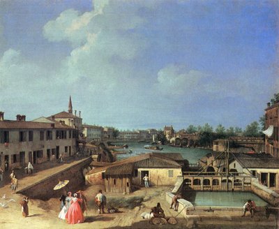 Ansicht der Mühlen von Dolo an der Brenta von Canaletto