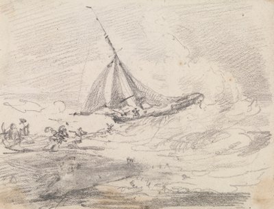 Ein Segelschiff in rauer See, Hastings von Capt. Thomas Hastings