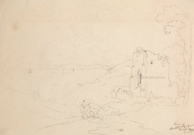 Ruinen der Walton-Kirche, Clevedon, 6. September 1845 von Capt. Thomas Hastings