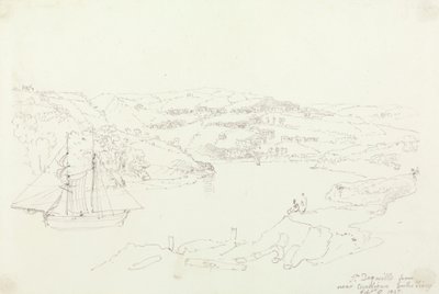 Saint Dogmaels von Cardigan am Teifi, 8. September 1847 von Capt. Thomas Hastings