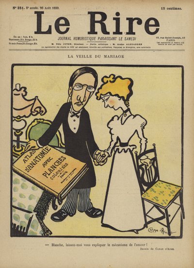 Der Vorabend der Hochzeit, Illustration für Le Rire von Caran d Ache
