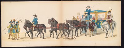 Maskerade der Leidener Studenten, 1850 (Platte 8) von Carel Christiaan Antony Last