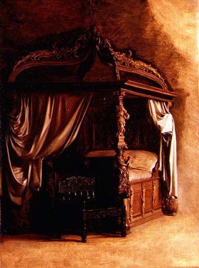 Das königliche Bett von König Christian IV. von Dänemark (1577-1648) von Carl Bloch