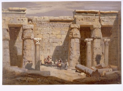 Tempel von Medinet Habu, Theben, 1874 von Carl Friedrich Heinrich Werner