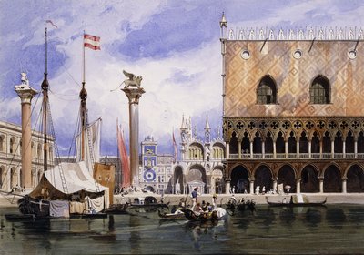 Die Piazzetta di San Marco, Venedig, 1839 von Carl Friedrich Heinrich Werner