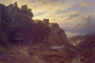 Burg in der Eifel von Carl Friedrich Lessing