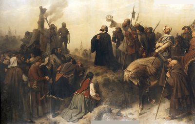 Hus vor dem Scheiterhaufen von Carl Friedrich Lessing