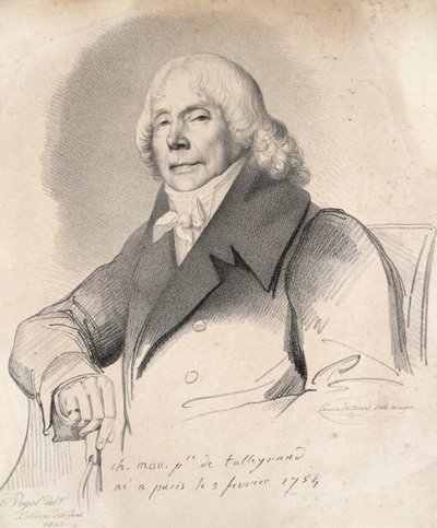 Charles Maurice Prinz von Talleyrand, veröffentlicht 1834 von Carl Friedrich Otto Vogel