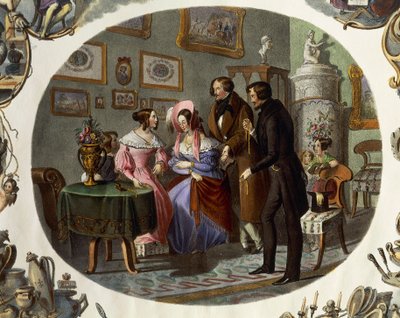 Innenansicht eines Juweliergeschäfts von Carl and Geiger Peter Johann Nepomuk Kunz