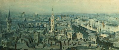 Ansicht von London vom Monument nach Osten, 1848 von Carl Haag
