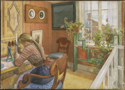 Briefeschreiben von Carl Larsson