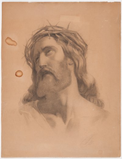 Dornengekröntes Christus-Haupt von Carl Larsson