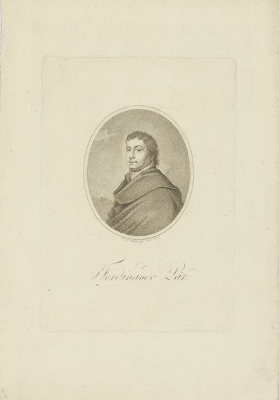 Porträt von Ferdinando Paer 1771-1839, 1802 von Carl Traugott Riedel