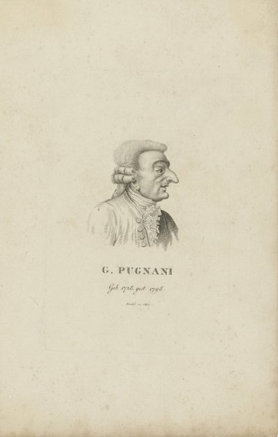 Porträt des Geigers und Komponisten Gaetano Pugnani von Carl Traugott Riedel