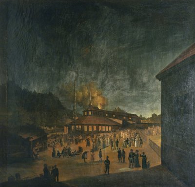 Nationalfeier bei Bærum Jernverk (Eisenfabrik) Mittsommer von Carl Vogt