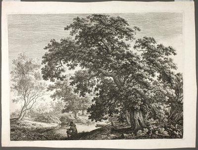 Fischer in bewaldeter Landschaft von Carl Wilhelm Kolbe the elder