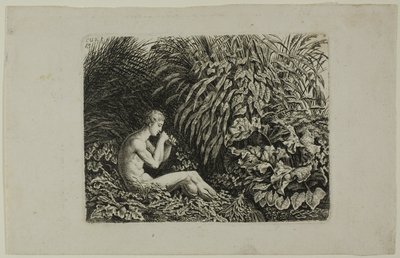 Jüngling spielt Panflöte von Carl Wilhelm Kolbe, the elder