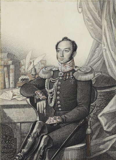 Porträt von Alexander Ivanovich Germann, 1822 von Carl von Hampeln