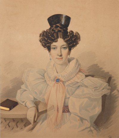 Porträt von Anna Platonovna Plautina 1808-1886, 1830er Jahre von Carl von Hampeln
