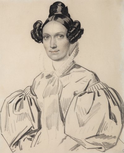 Porträt von Olga Nikolaevna Talyzina, geb. Zubova 1803-1882, frühe 1830er Jahre von Carl von Hampeln