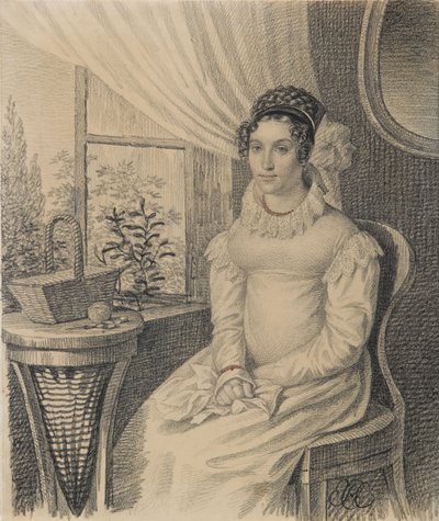 Porträt von Varvara Alexandrowna Korsakowa, frühe 1820er von Carl von Hampeln