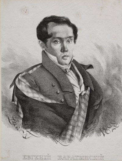 Porträt des Dichters Jewgeni Abramowitsch Baratynski, 1828 von Carl von Hampeln