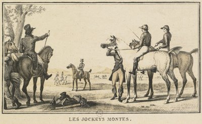 Rennszenen: Der Jockey besteigt das Pferd von Carle Vernet