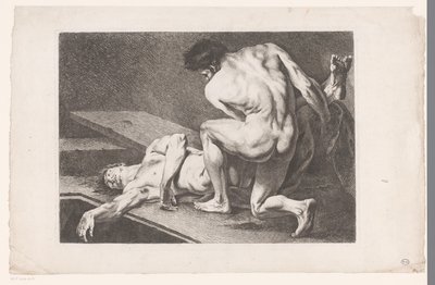 Akademische Studie von zwei männlichen Akten von Carle van Loo