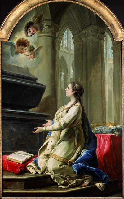 Heilige Clotilde betet am Grab des Heiligen Martin, 1753 von Carle van Loo