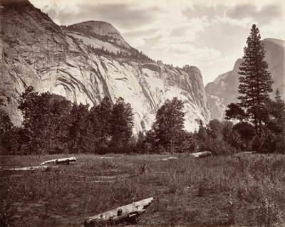 Nordkuppel, 3.725 Fuß, Yosemite, ca. 1872, gedruckt ca. 1876 von Carleton E. Watkins.