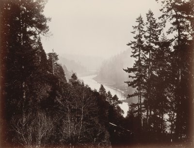 Big River, von der Rancherie, Mendocino, Kalifornien von Carleton Emmons Watkins