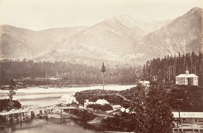 Kaskaden, Oregon, 1867, gedruckt ca. 1876 von Carleton Emmons Watkins
