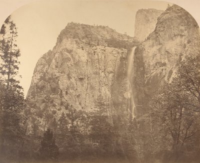 Pohono, Brautschleier, 900 Fuß, Yosemite, 1861 von Carleton Emmons Watkins