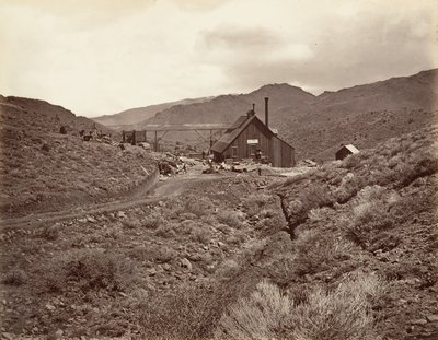 Sutro-Tunnel-Schacht Nr. 3, 1875, gedruckt ca. 1876 von Carleton Emmons Watkins