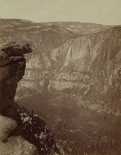Yosemite-Fälle vom Glacier Point von Carleton Emmons Watkins