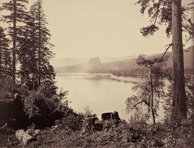 Castle Rock, Columbia River von Carleton Watkins
