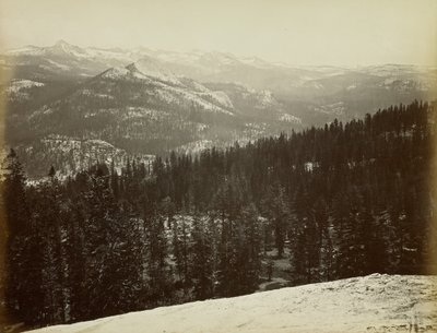 Merced-Gruppe vom Sentinel Dome von Carleton Watkins
